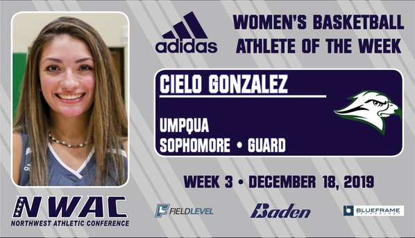 Gonzalez Named NWAC Women's Basketball Player of the Week
